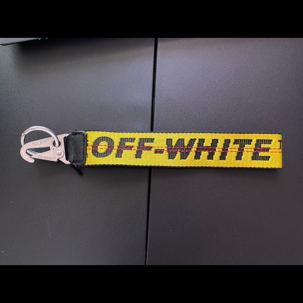 Off-white industrial keychain